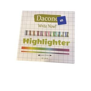 Double Ended Pastel Highlighters, 12 Assorted Colors Dual Tips Fluorescent Hi...